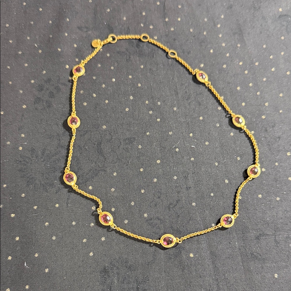 Elegant Gold and Purple Necklace,Julie Vos